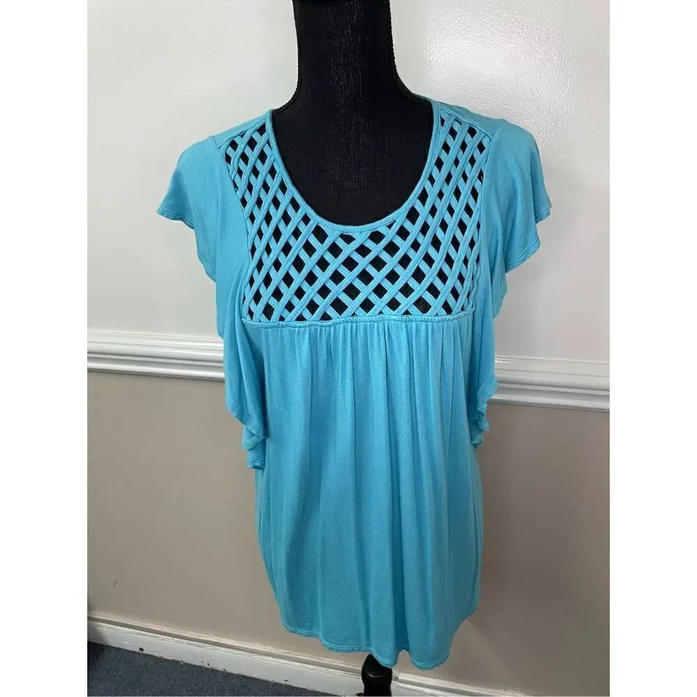 Hannah Light Blue Tank Top Size Medium